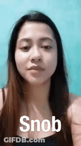 Woman Making Funny Face Saying Snob GIF