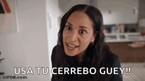 Woman Making Funny Face Saying USA Tu Cerrebo Guey GIF