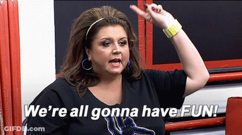 Woman Making Funny Face Saying We're All Gonna Have Fun GIF