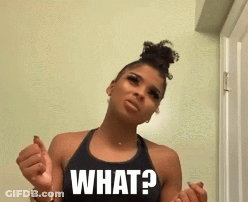 Woman Making Funny Face Saying What GIF