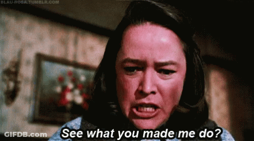Woman Making Funny Face See What You Made Me Do GIF
