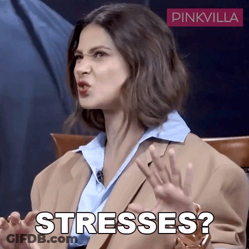 Woman Making Funny Face Stresses GIF
