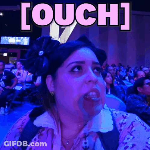 Woman Making Funny Face Touch GIF