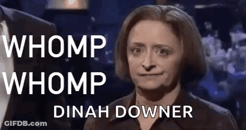 Woman Making Funny Face Whomp Whomp Dinah Downer GIF