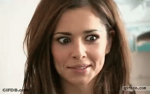 Woman Making Funny Face With Crossed Eyes GIF