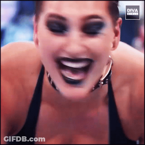 Woman Making Funny Face With Diva GIF