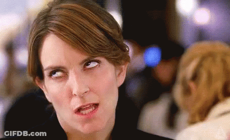 Woman Making Funny Face With Eyes Closed And Mouth Open GIF