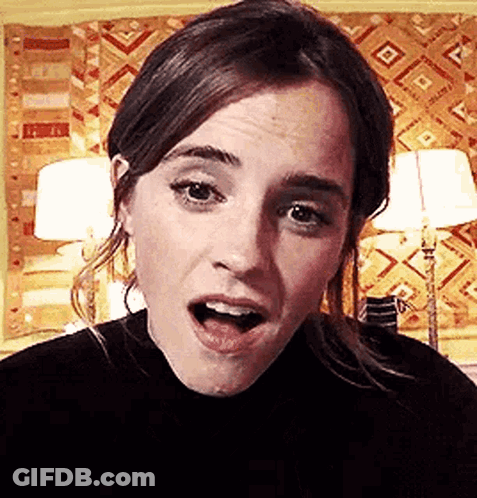 Woman Making Funny Face With Mouth Open GIF