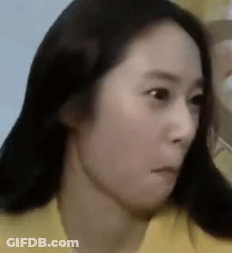 Woman Making Funny Face With Mouth Open GIF