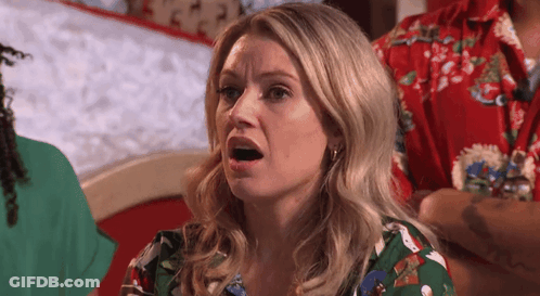 Woman Making Funny Face With Open Mouth GIF