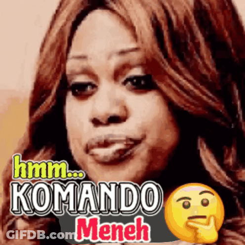 Woman Making Funny Face With Smiley And Hmm Komando Meneh GIF