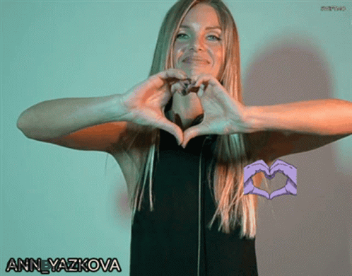 Woman Making Heart Shape Ann Yazkova GIF