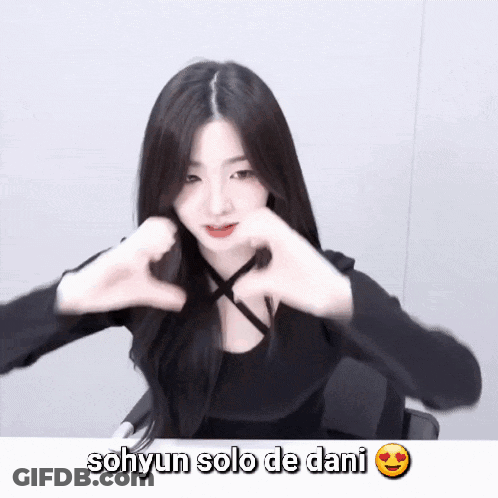 Woman Making Heart Shape With Hands Sohyun Solo De Dani GIF