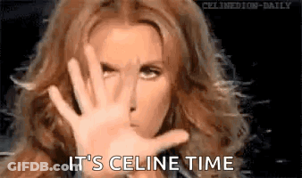 Woman Making Stop Sign Saying It's Celine Time GIF