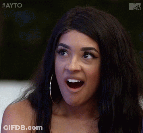 Woman Making Surprised Face GIF