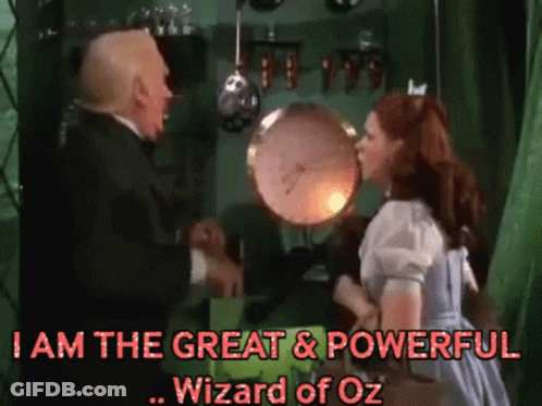 Woman Man Saying I Am Great And Powerful GIF