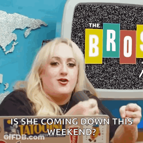 Woman Mic: Is She Coming Down This Weekend GIF