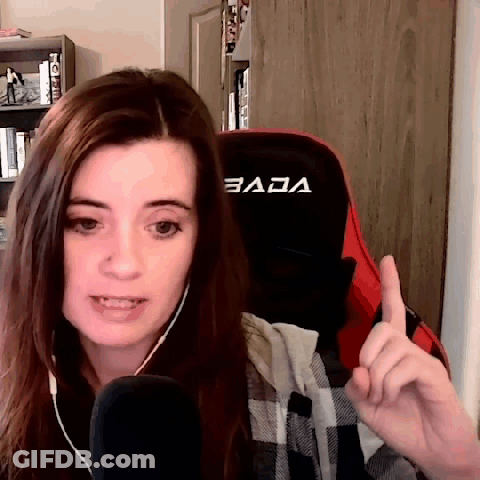 Woman Microphone Headphones Red Black Gaming Chair Badm GIF