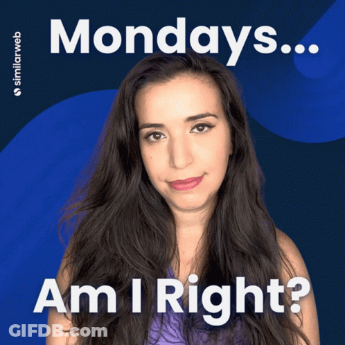 Woman Monday's Am I Right GIF