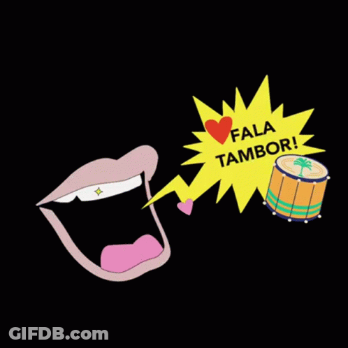 Woman Mouth And Drum Fala Tambor GIF