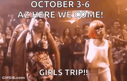 Woman Near Guitar Man Statue Im Sooo Excited GIF