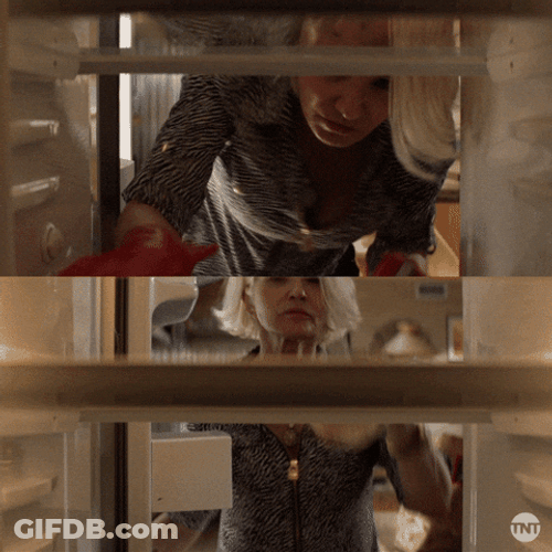 Woman Neat Cleaning Refrigerator GIF