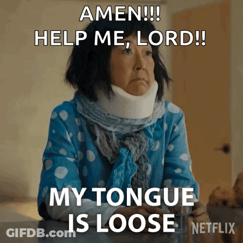 Woman Neck Brace Says Amen Help Me Lord GIF