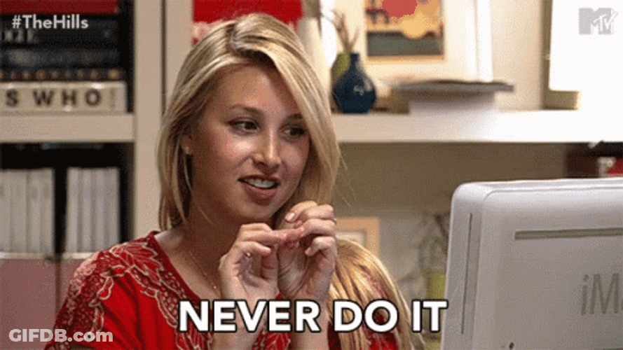 Woman Never Do It Nail Biter GIF