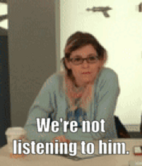 Woman Not Listening To Him GIF