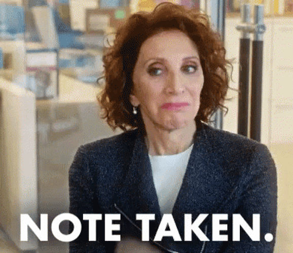 Woman Note Taken GIF