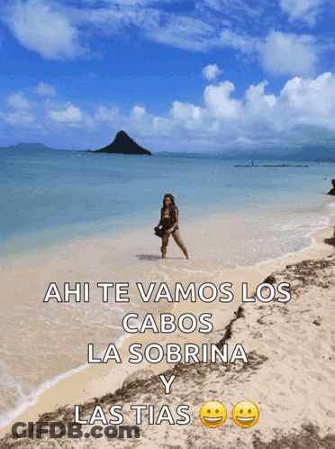 Woman On Beach Ahi Te Vamos Los Cabos La Sobrina Y Las Tias GIF