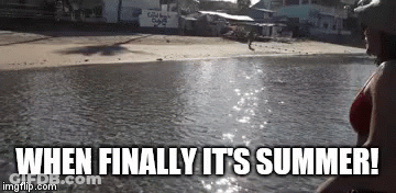 Woman On Beach Finally It's Summer GIF