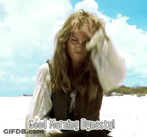 Woman On Beach Hand On Forehead Good Morning Dynasty GIF