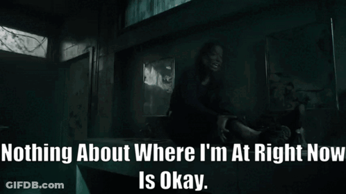 Woman On Bench In Dark Room Nothing About Where I'm At Right Now GIF