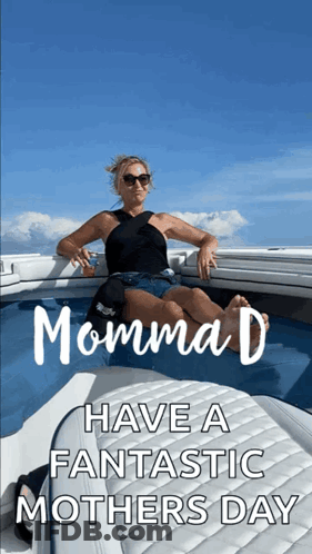 Woman On Boat Momma D Mother's Day GIF