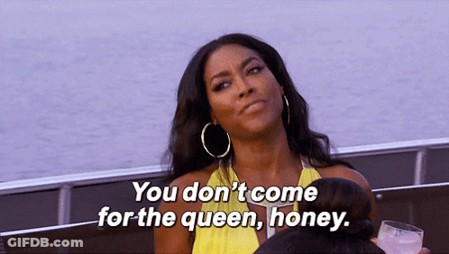 Woman On Boat Says You Don't Come For The Queen Honey GIF