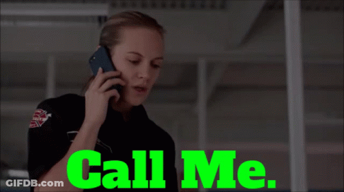 Woman On Cell Phone Saying Call Me GIF
