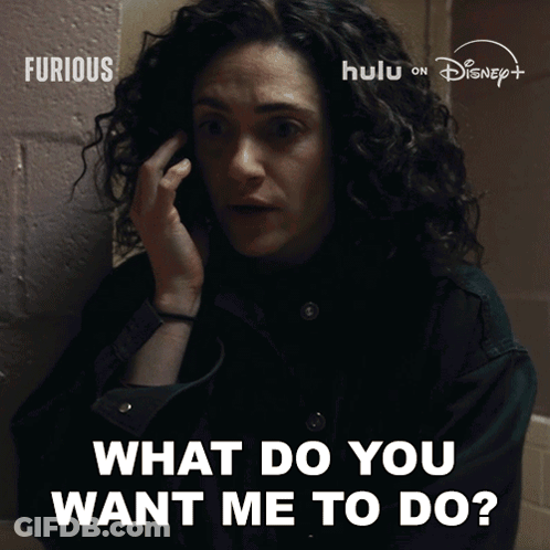 Woman On Cell Phone Saying What Do You Want Me To Do GIF