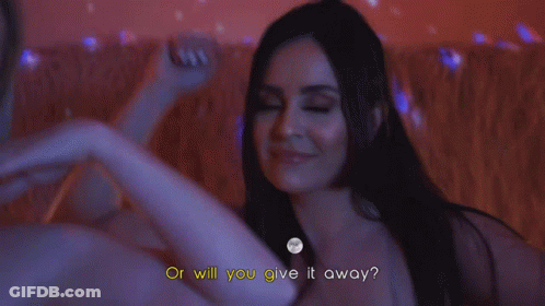 Woman On Couch Eyes Closed Or Will You Give It Away GIF