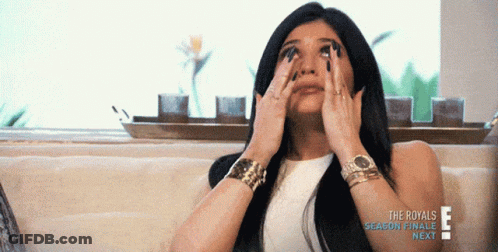 Woman On Couch Hands On Face The Royals Season Finale GIF