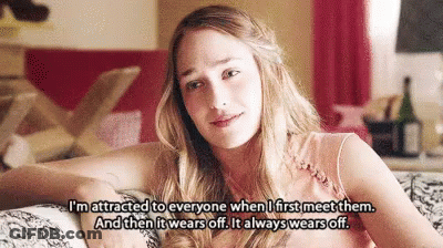 Woman On Couch Saying Attracted To Everyone GIF