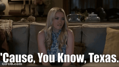 Woman On Couch Saying Cause You Know Texas GIF