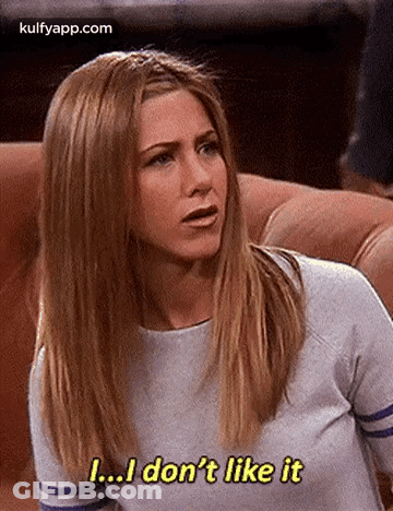 Woman On Couch Saying I Don't Like It GIF