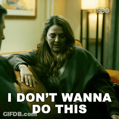 Woman On Couch Saying I Don't Wanna Do This GIF