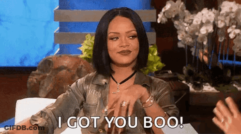 Woman On Couch Saying I Got You Boo GIF