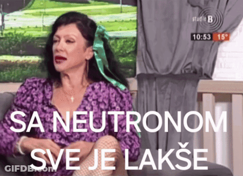 Woman On Couch Saying Sa Neutronom Sve Je Lakse GIF