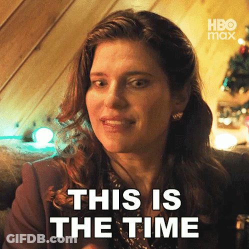 Woman On Couch Saying This Is The Time GIF