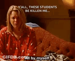 Woman On Couch Saying Y'all These Students Be Killed Me GIF