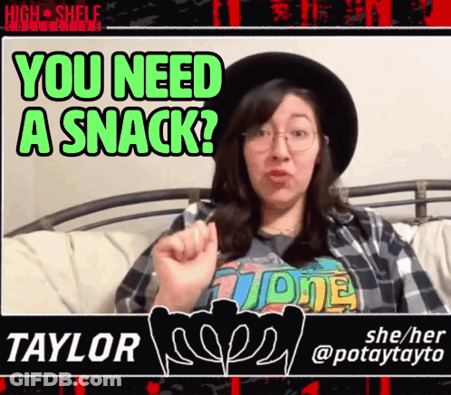Woman On Couch Saying You Need A Snack GIF
