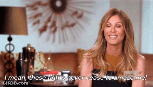 Woman On Couch Says I Mean These Fights Never Cease To Amaze Me GIF